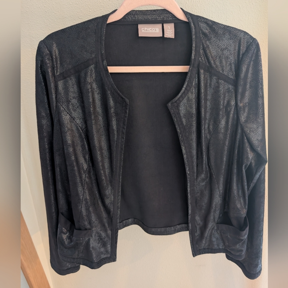 Chico's Black Women's Jacket/Cardigan/Blazer